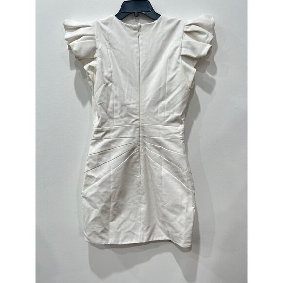 Iorane Supper Brooch Detail Ruffle Plunge Minidress, Size M NWT w/Defect - Picture 10 of 12